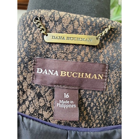 Dana Buchman Women Animal Print Long Sleeve Full Zip Front Casual Jacket Size 16 - Picture 7 of 11